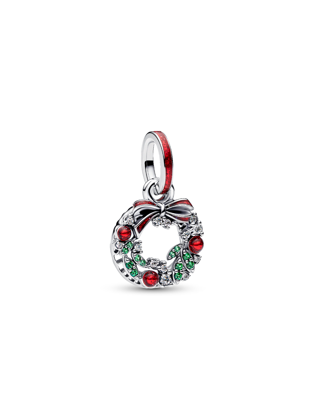 Holiday Wreath Double Dangle Charm