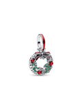 Holiday Wreath Double Dangle Charm