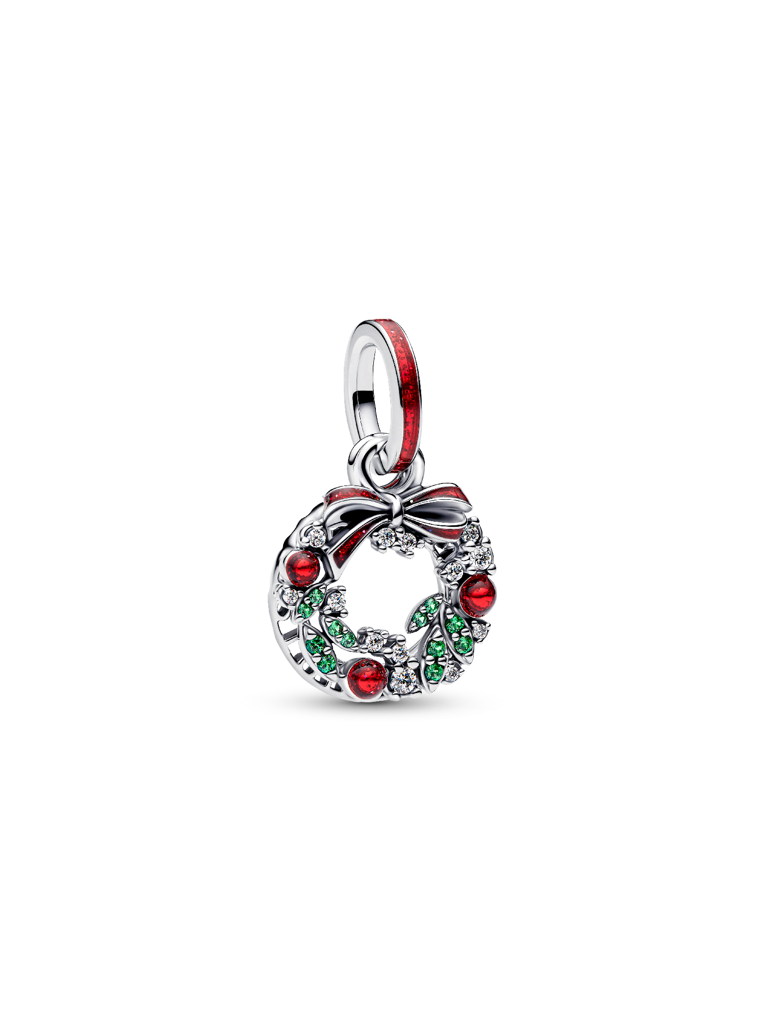 Holiday Wreath Double Dangle Charm