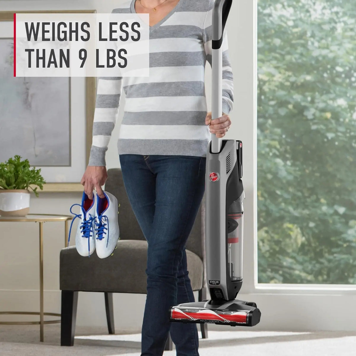 Hoover ONEPWR Evolve Pet Cordless Small Upright Vacuum Cleaner, Black - BH53422V