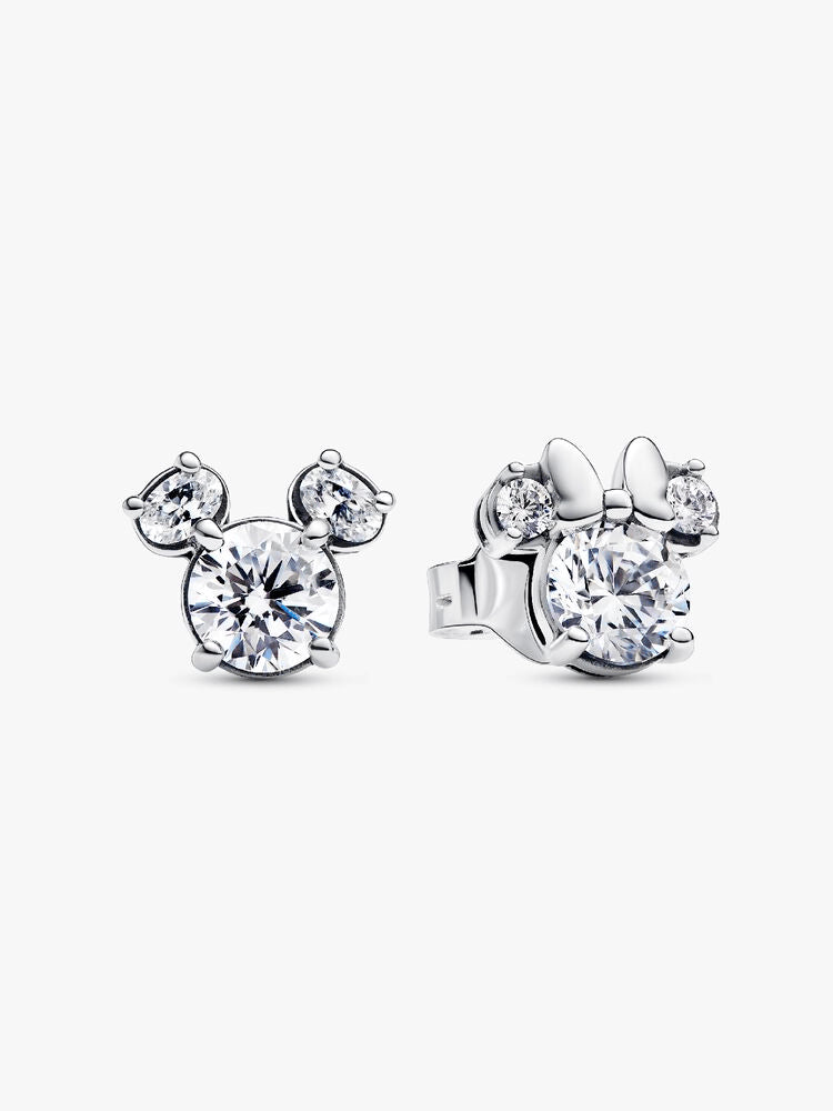 Disney Mickey Mouse & Minnie Mouse Sparkling Stud Earrings