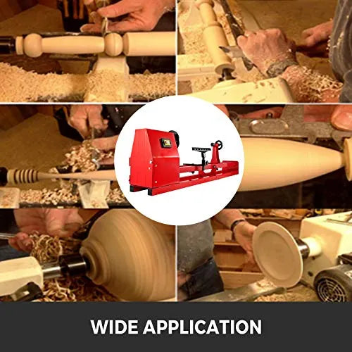 Mophorn Benchtop Wood Lathe 14 x 40 in With 3 Chisels