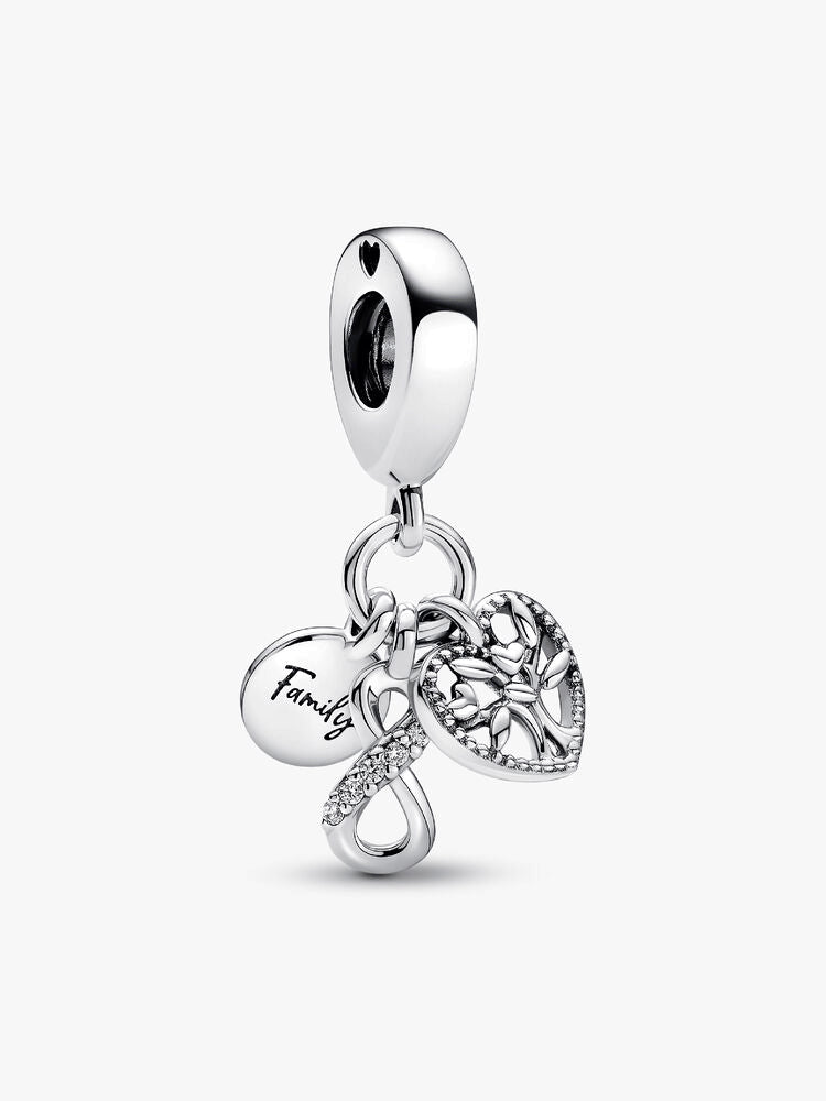 Family Infinity Triple Dangle Charm