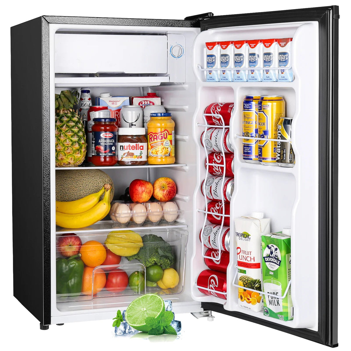 Upstreman 3.2 Cu.Ft. Single Door Mini Refrigerator With Freezer - BR321