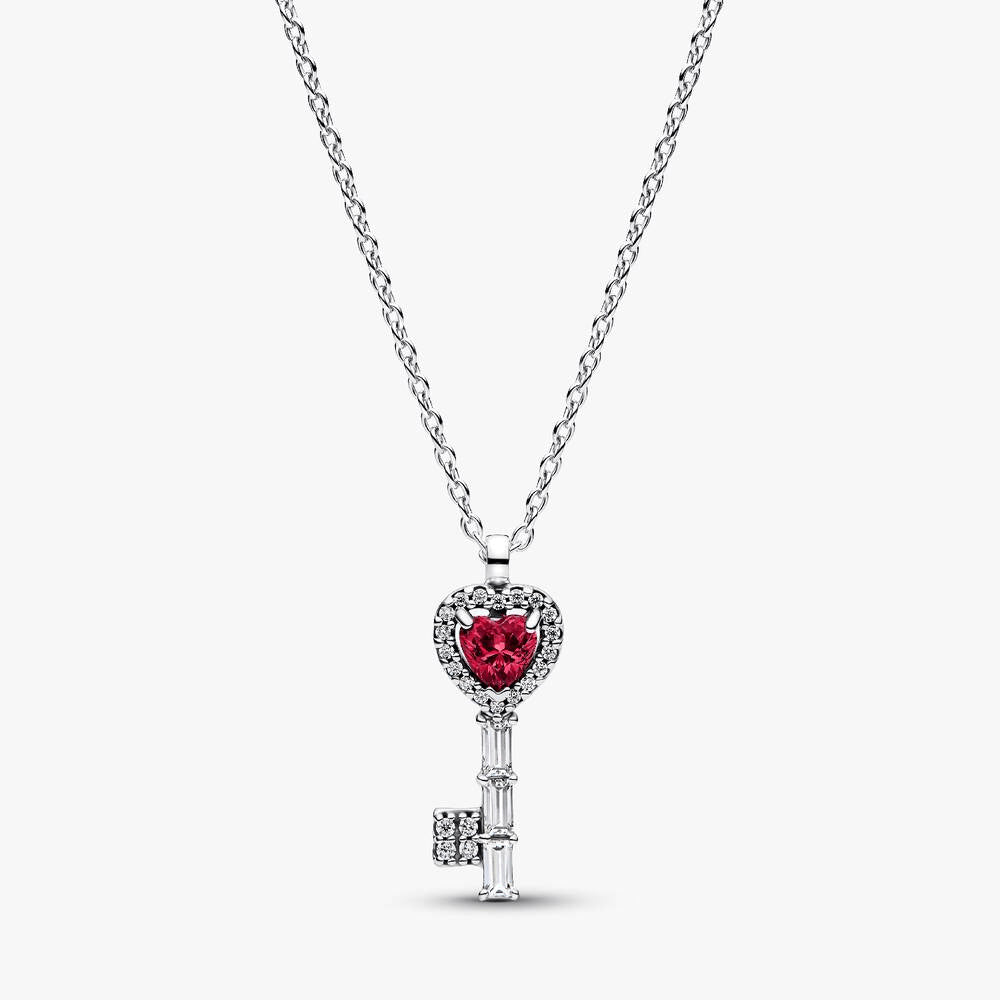 Elevated Heart Key Collier Necklace