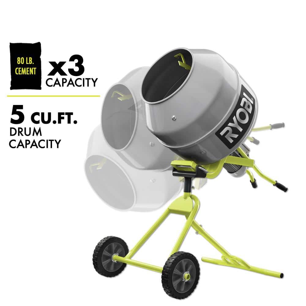 Portable Concrete Mixer 5.0 Cu. Ft. - RMX001