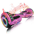 SIMATE 6.5in Self-Balancing Hoverboard With Bluetooth, LED Lights, Galaxy Purple - SIMATE Hoverboard