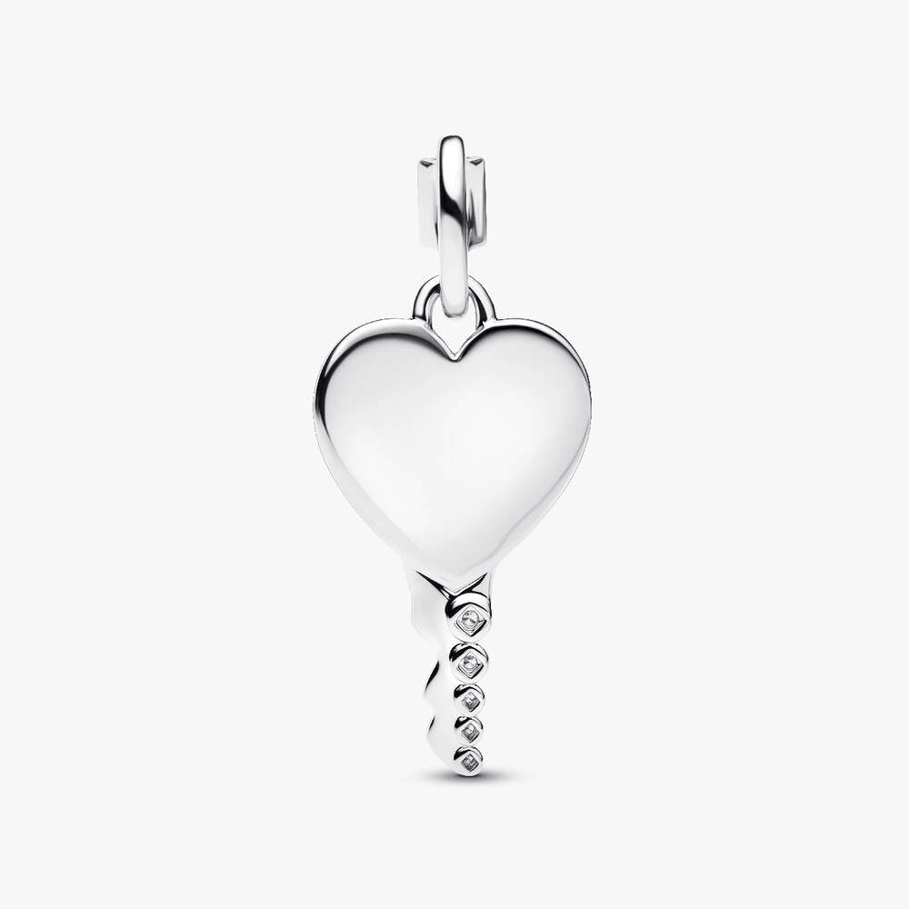 Engravable Heart Key Pendant