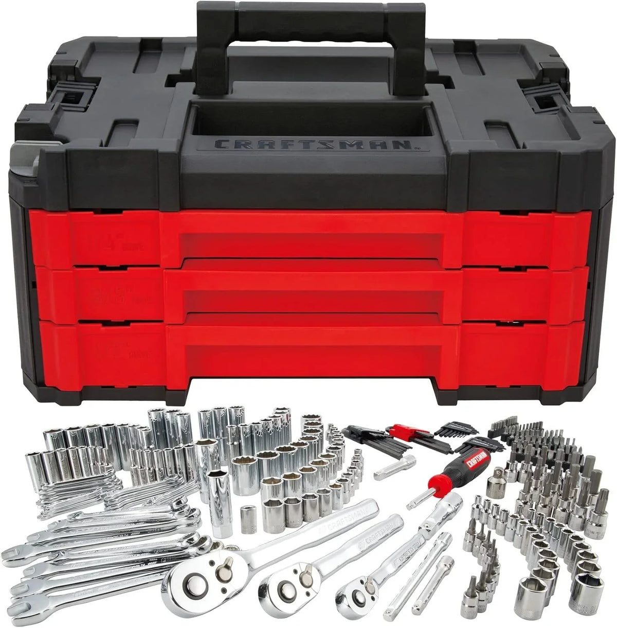 Craftsman 262-Piece Mechanic Tool Set With 3-Drawer VERSASTACK Tool Box, SAE/Metric - CMMT45309