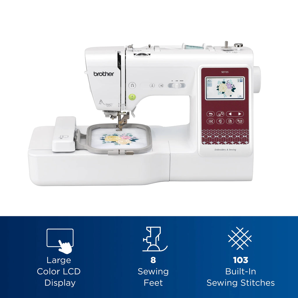 Brother Sewing And Embroidery Machine, 103 Stitches, 135 Designs, 4 in x 4 in - SE725