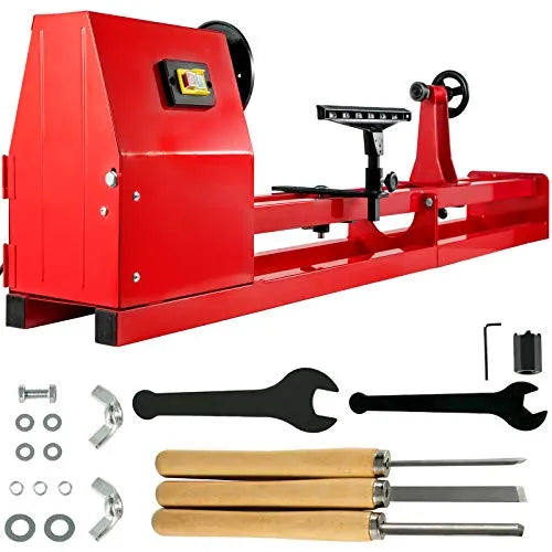 Mophorn Benchtop Wood Lathe 14 x 40 in With 3 Chisels