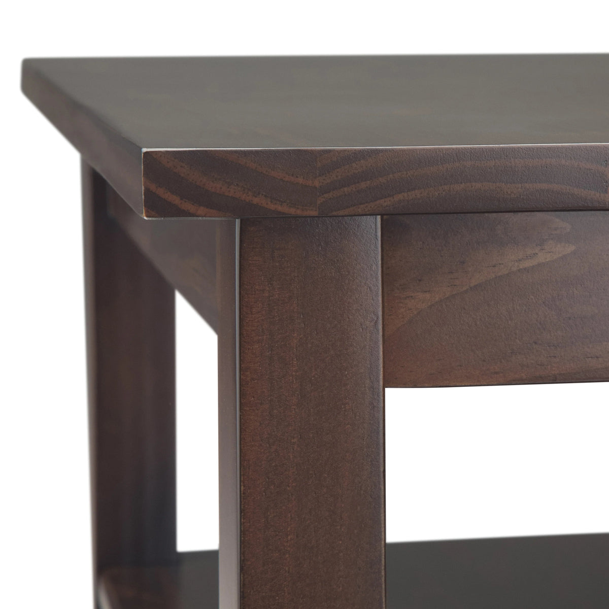 Solid Wood Narrow Side Table, 14 in Wide, 24 in D x 14 in W x 20 in H