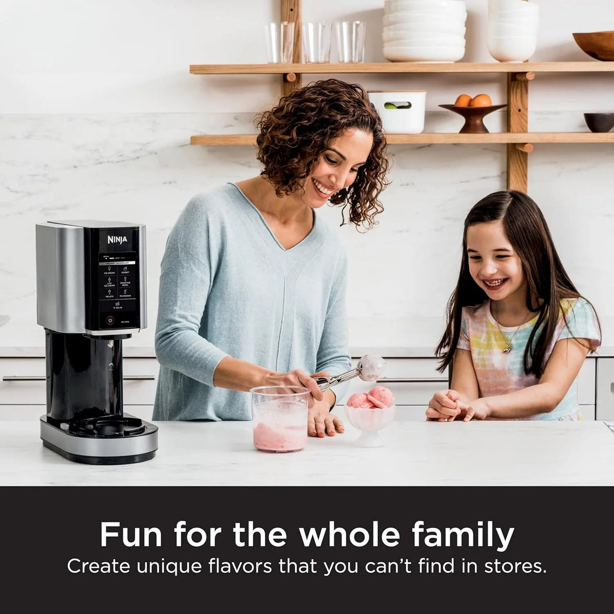 7-in-1 Ice Cream Maker With 2 Pint Containers And Lids - Silver