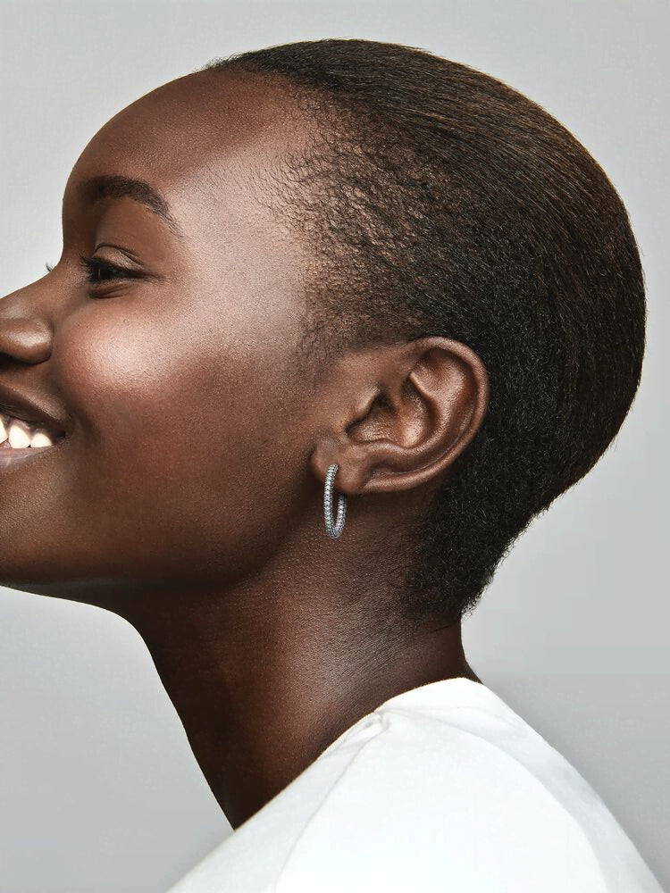 Pandora Timeless Pavé Single-row Hoop Earrings