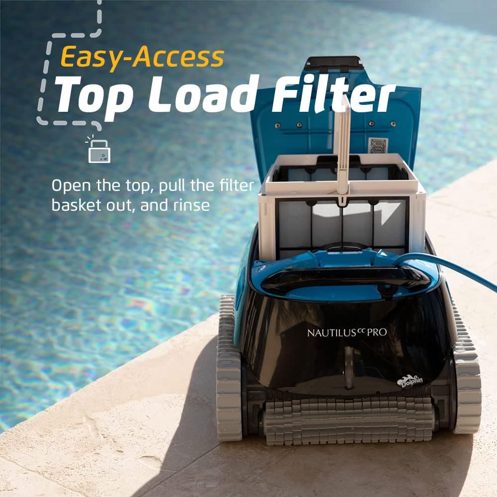 Dolphin Robotic Pool Vacuum Cleaner For Pools Up To 33 ft, Wall Climbing - Nautilus CC 99996113-US
