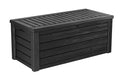 150 Gallon Resin Outdoor Storage Box, Dark Gray