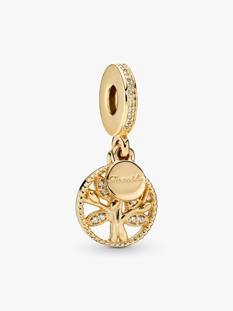 Sparkling Family Tree Dangle Charm