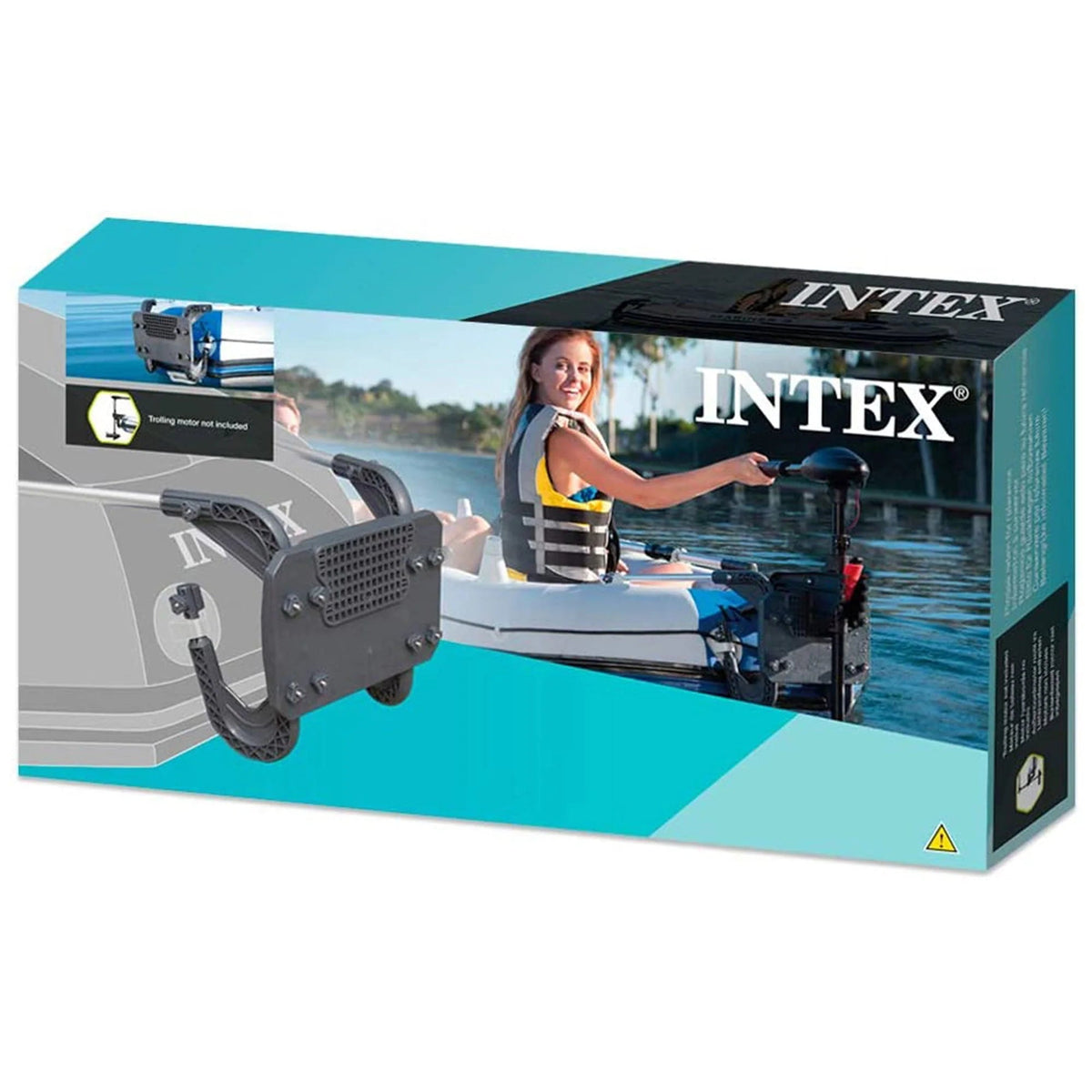 Intex Excursion 5 Person Inflatable Fishing Boat With Composite Motor Mount