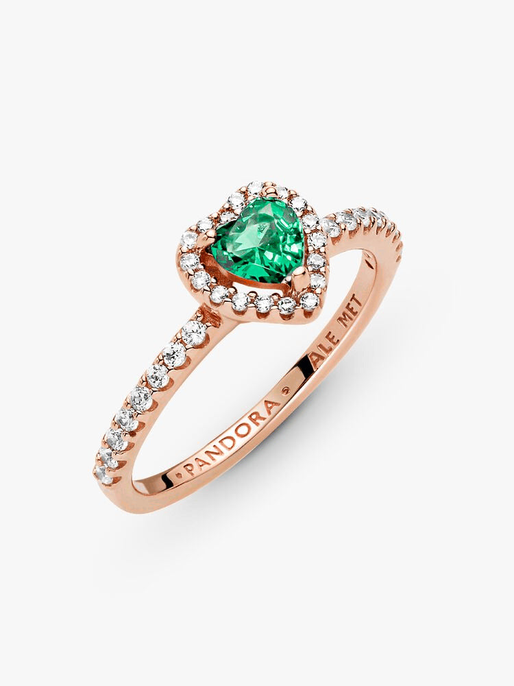 Sparkling Elevated Heart Ring