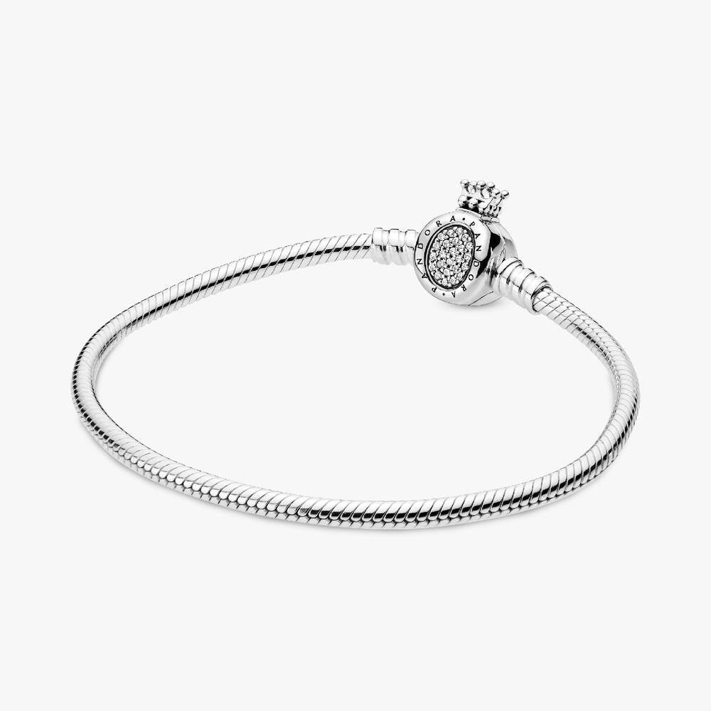 FINAL SALE - Pandora Moments Crown O Clasp Snake Chain Bracelet
