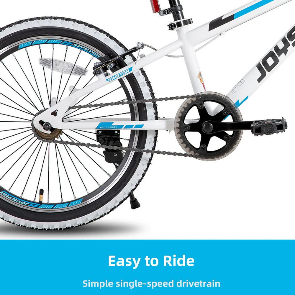Kids' Single-Speed Mountain Bike, 20-Inch/24-Inch - White Wall Knobby Tires