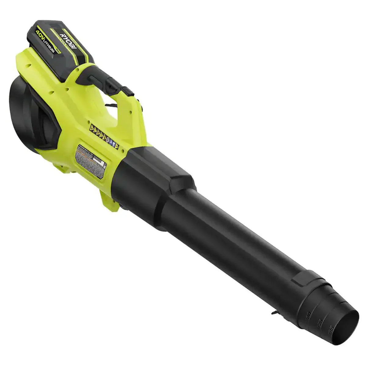 Ryobi 40V HP Brushless Whisper Series Cordless Jet Fan Leaf Blower, 190 MPH 730 CFM, 2 4.0 Ah Batteries And Charger