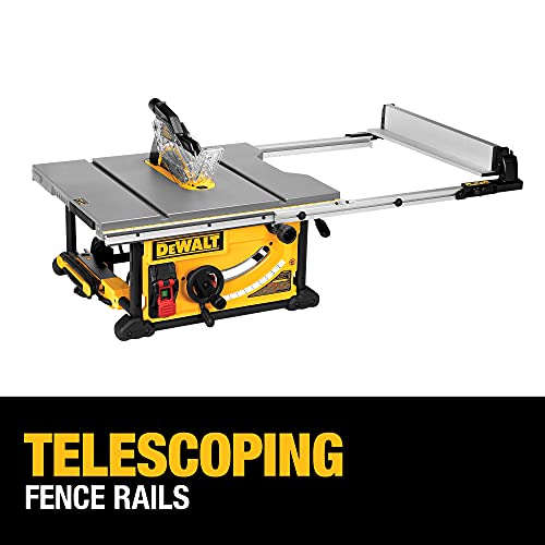 10 in 15A Table Saw With Rolling Stand - 32-1/2 in Rip Capacity Portable Jobsite Saw