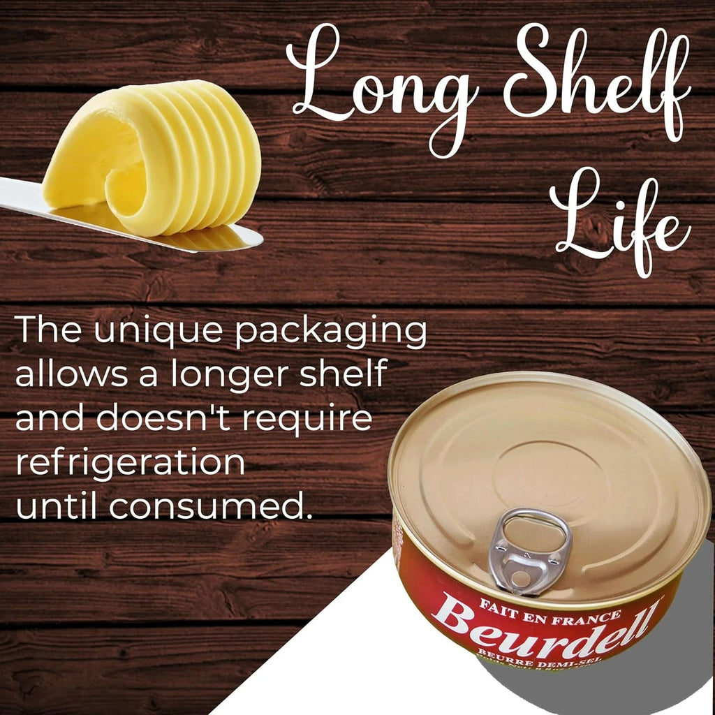 Beurdell Canned Salted Pasteurized French Butter, Pack Of 24