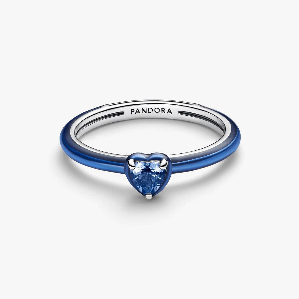 Blue Chakra Heart Ring