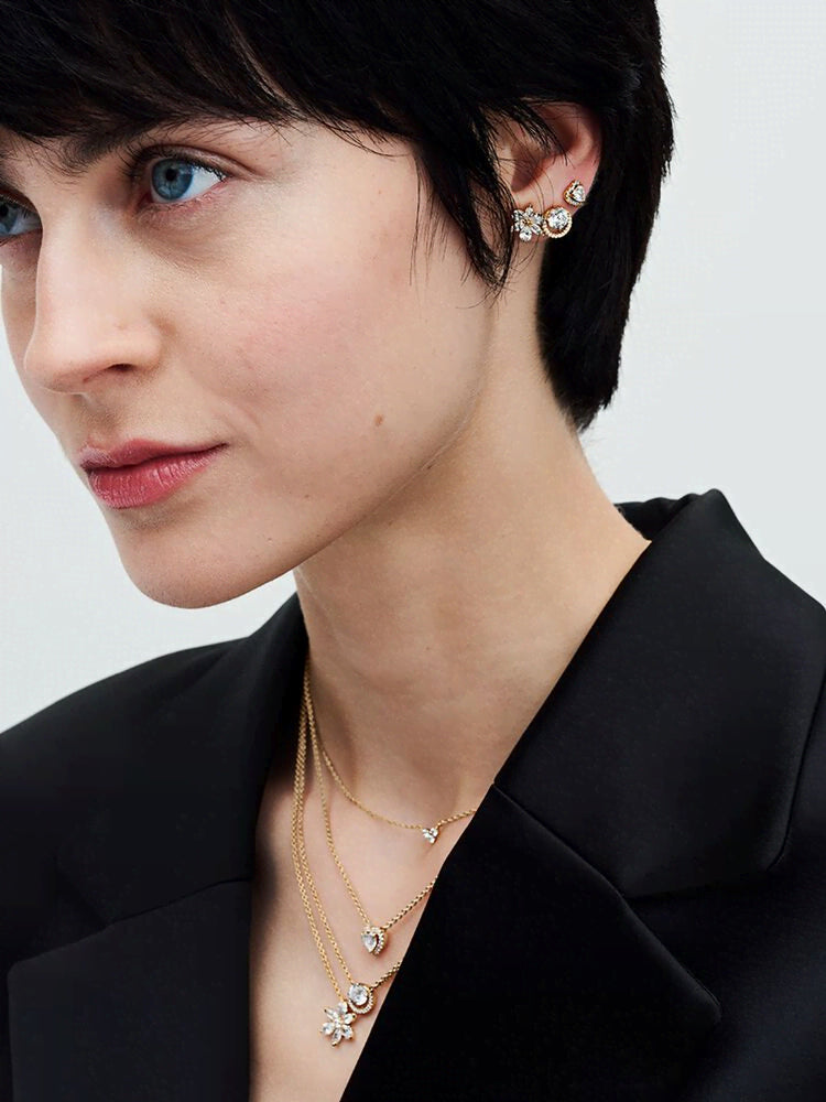 Sparkling Herbarium Cluster Stud Earrings