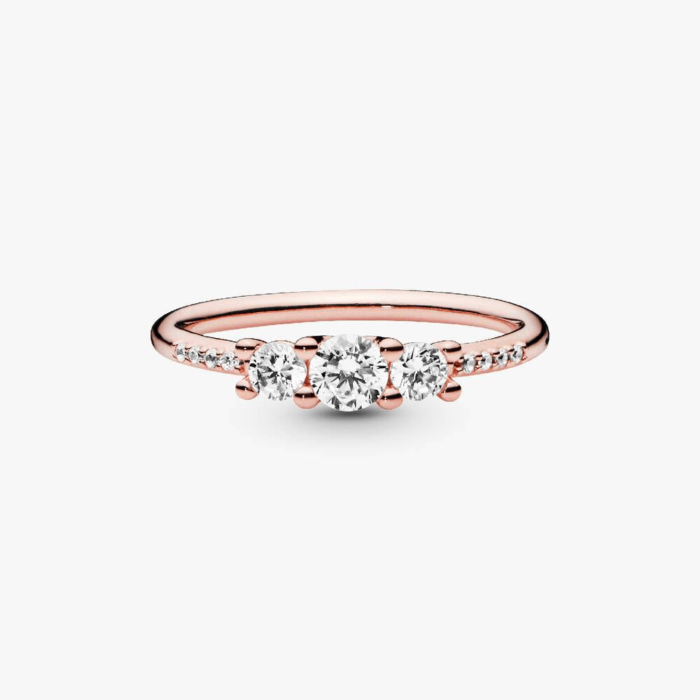 FINAL SALE - Clear Three-Stone Ring