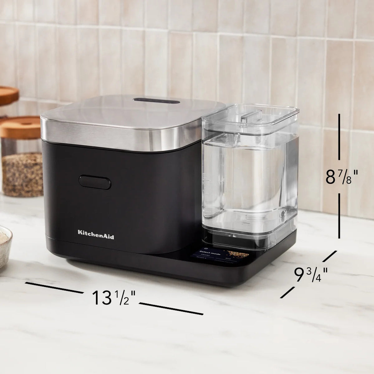KitchenAid Grain And Rice Cooker 8 Cup With Integrated Scale And Water Tank - KGC3155BM