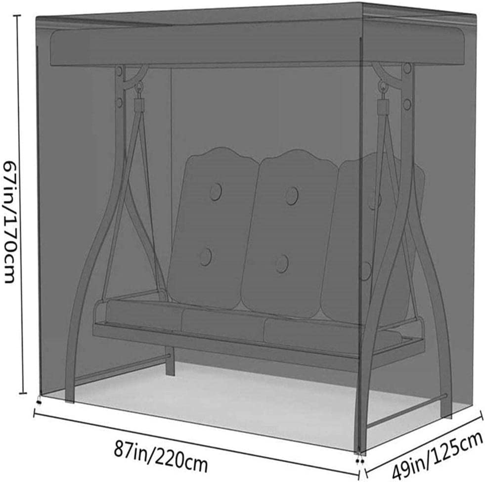 HYQW 3 Seater Outdoor Swing Cover - 210D Oxford Fabric