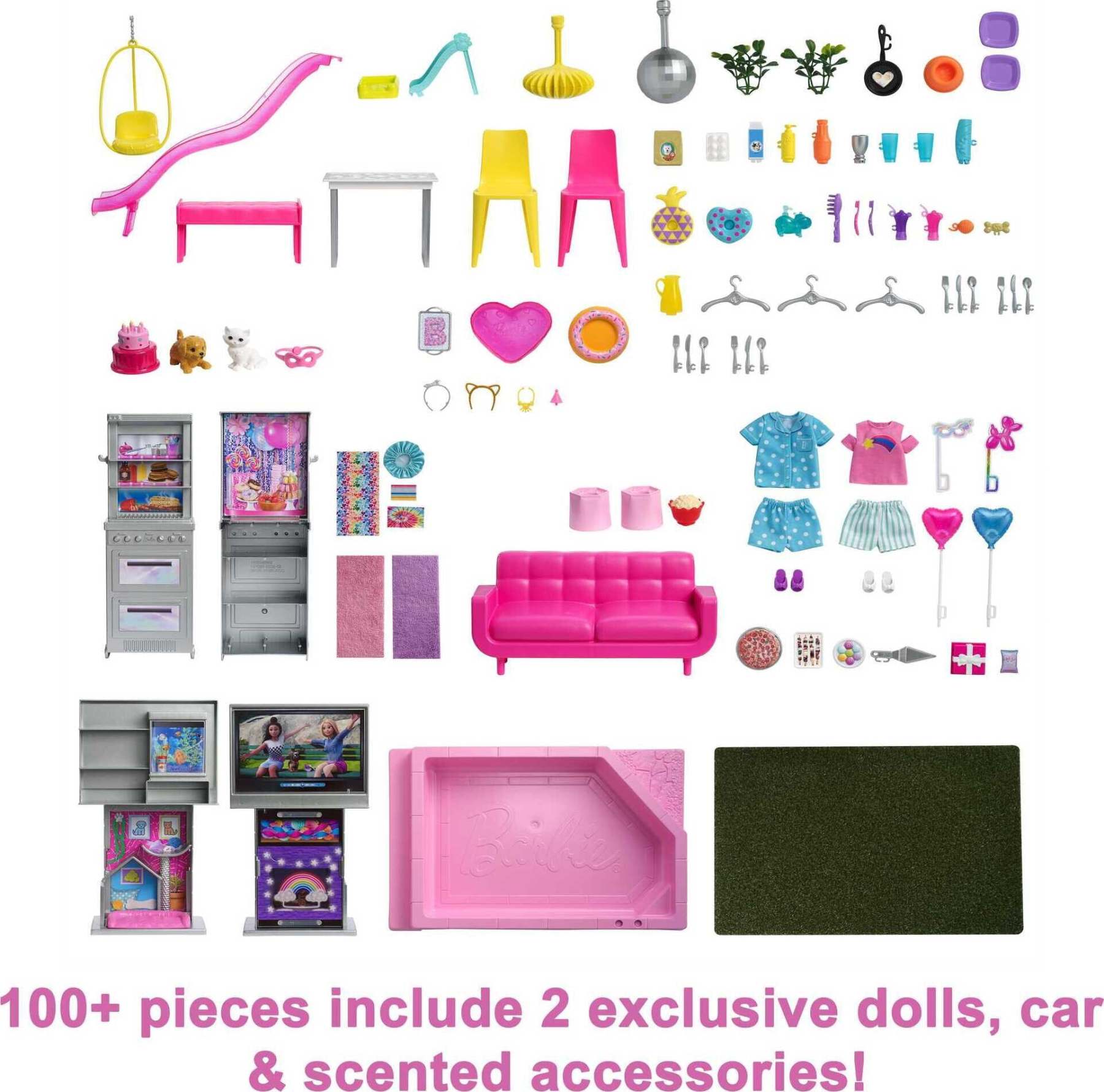 barbie-60th-anniversary-dreamhouse-playset-with-2-dolls-car-100-accessories-9553