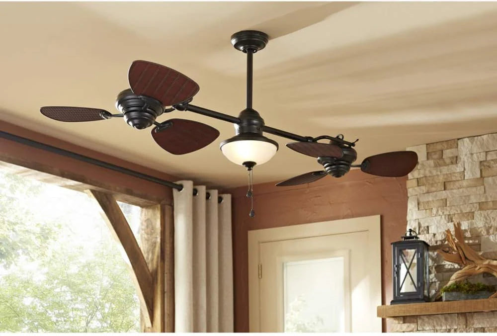 Harbor Breeze Twin Breeze II 74in Outdoor Ceiling Fan, Bronze - L0982 396772
