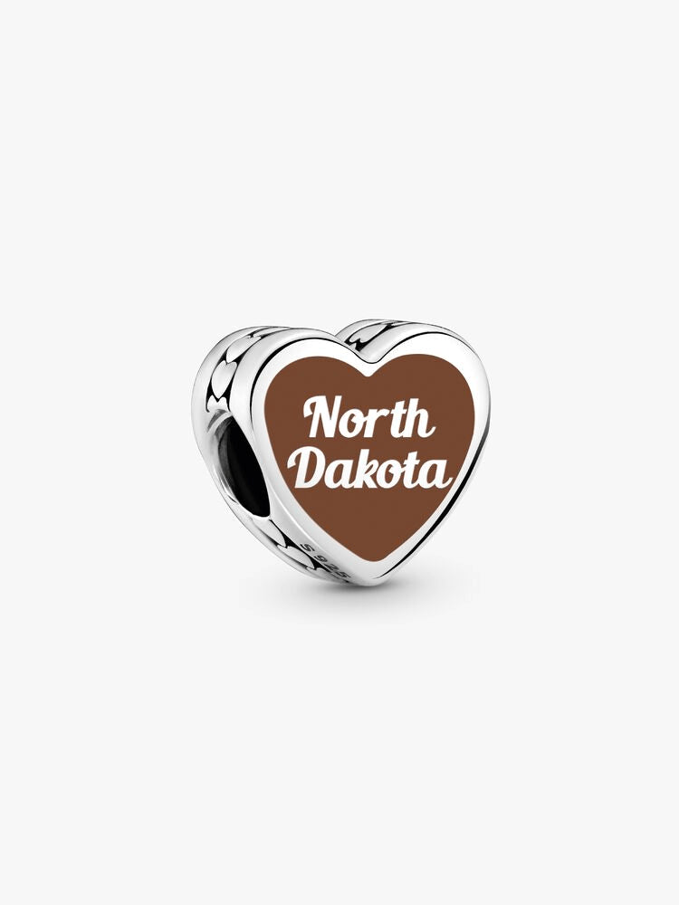 North Dakota Heart Charm