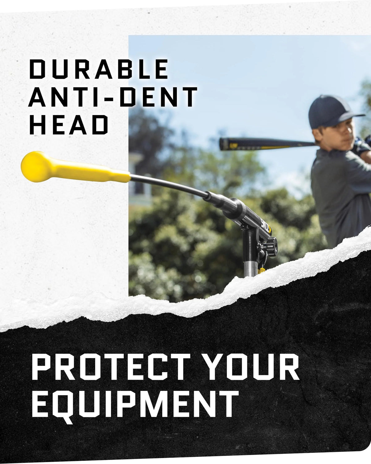 Adjustable Height Baseball And Softball Swing Trainer, 23-38 in - Batting Practice Equipment