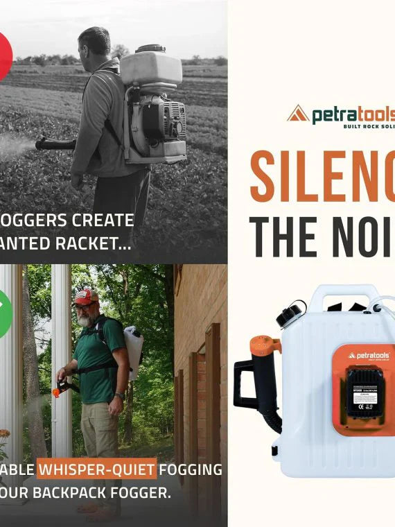 Cordless ULV Cold Fogger Backpack Sprayer, 2.6 Gallon - Battery-Powered Mosquito Fogger For Outdoor Use