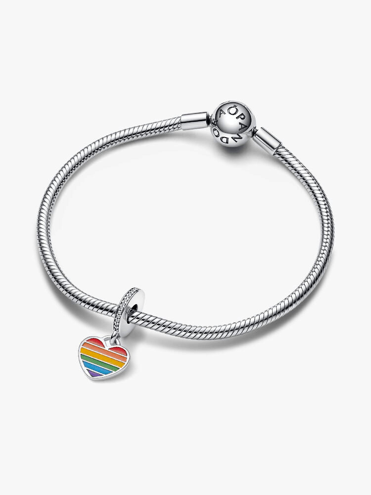 Pride Rainbow Heart Dangle Charm