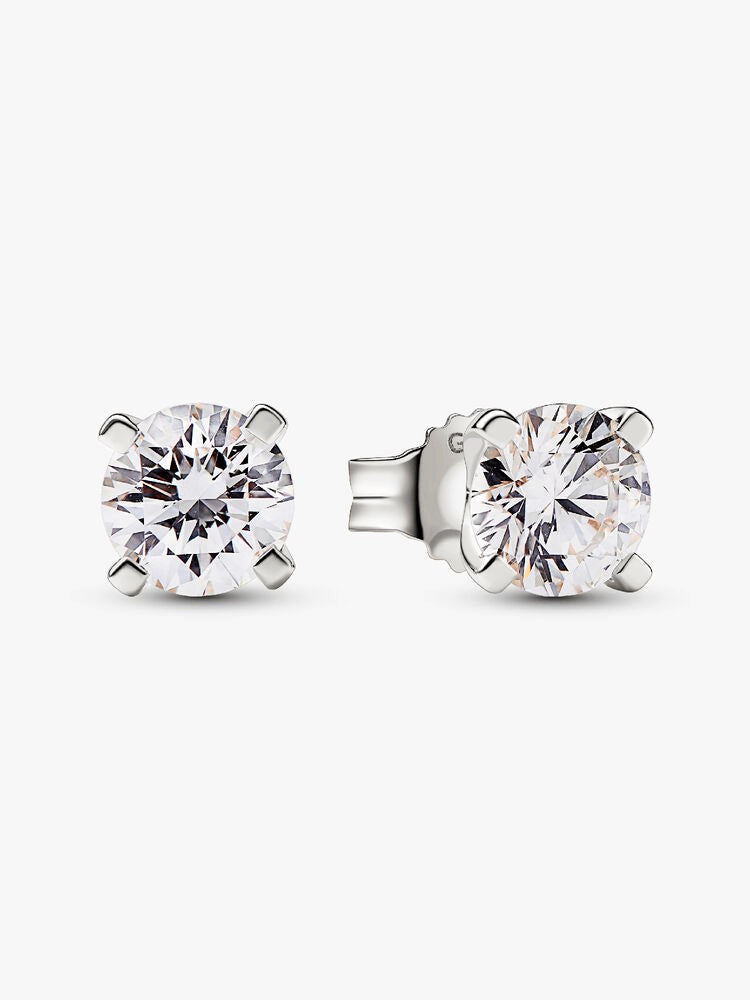 Pandora Era 14k White Gold Lab-grown Diamond Earrings