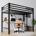 SHA CERLIN Junior Loft Bed Frame, Twin Size, Black
