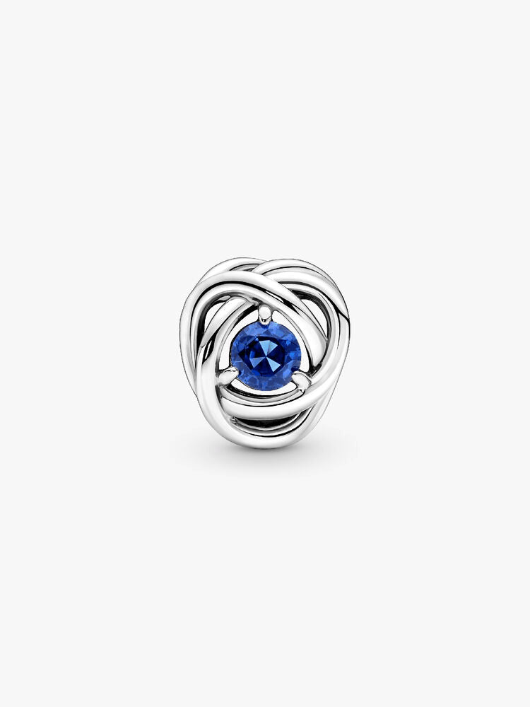 September Blue Eternity Circle Charm