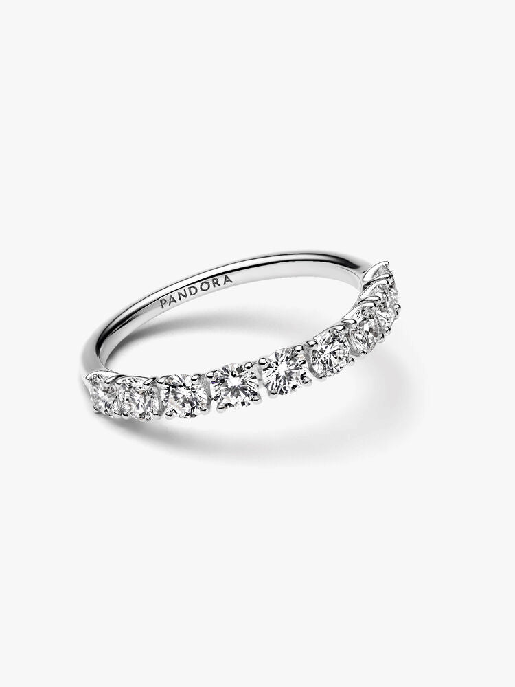 Pandora Era 14k White Gold Lab-grown Diamond Half Eternity Band Ring