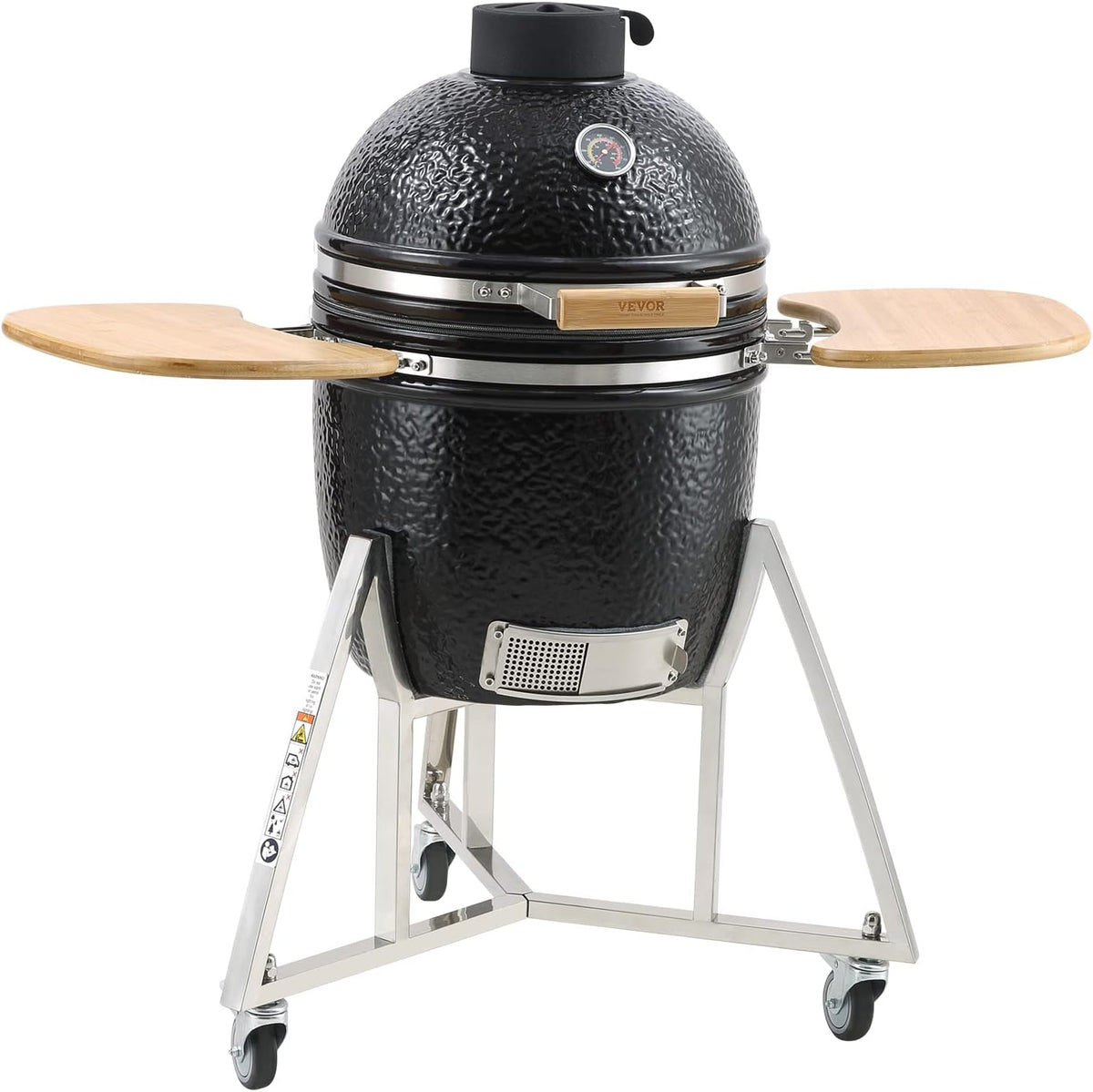Portable Charcoal Grill With Lid And Cart, 18-Inch, Black - 18 Inch Charcoal Grill