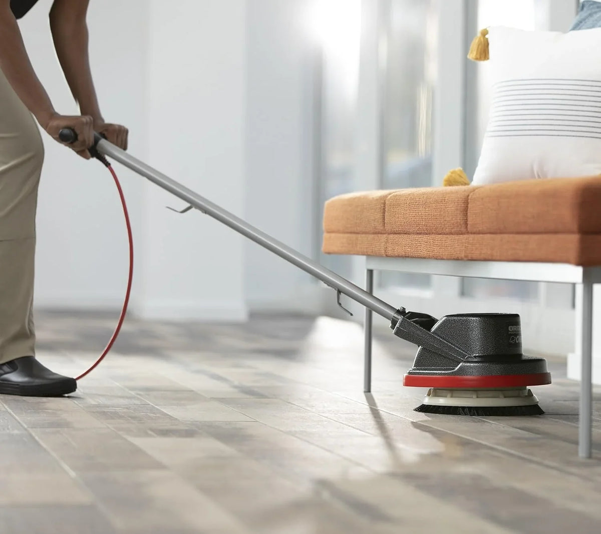 Oreck Commercial Orbiter Hard Floor Cleaner Machine, Random Orbital Drive, 50-Foot Cord - ORB550MC