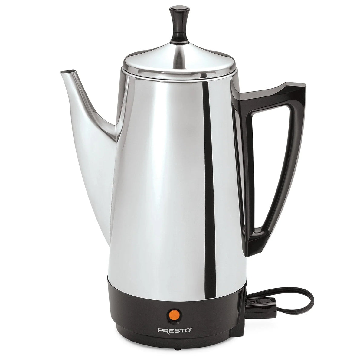 Presto Stainless Steel Percolator Coffee Maker, 2 to 12 Cups, Silver