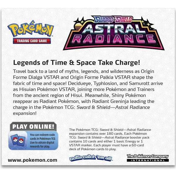 Pokemon Sword And Shield Astral Radiance Elite Trainer Box