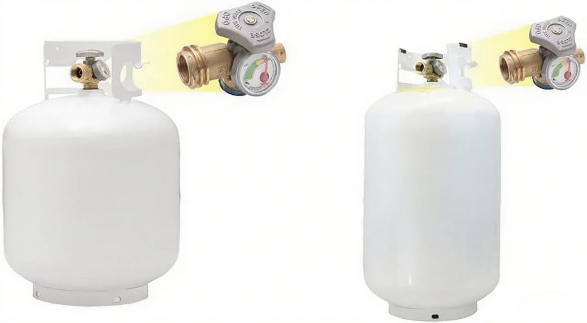 20 lb Steel Propane Tank Cylinder With OPD Valve And Built-In Gauge