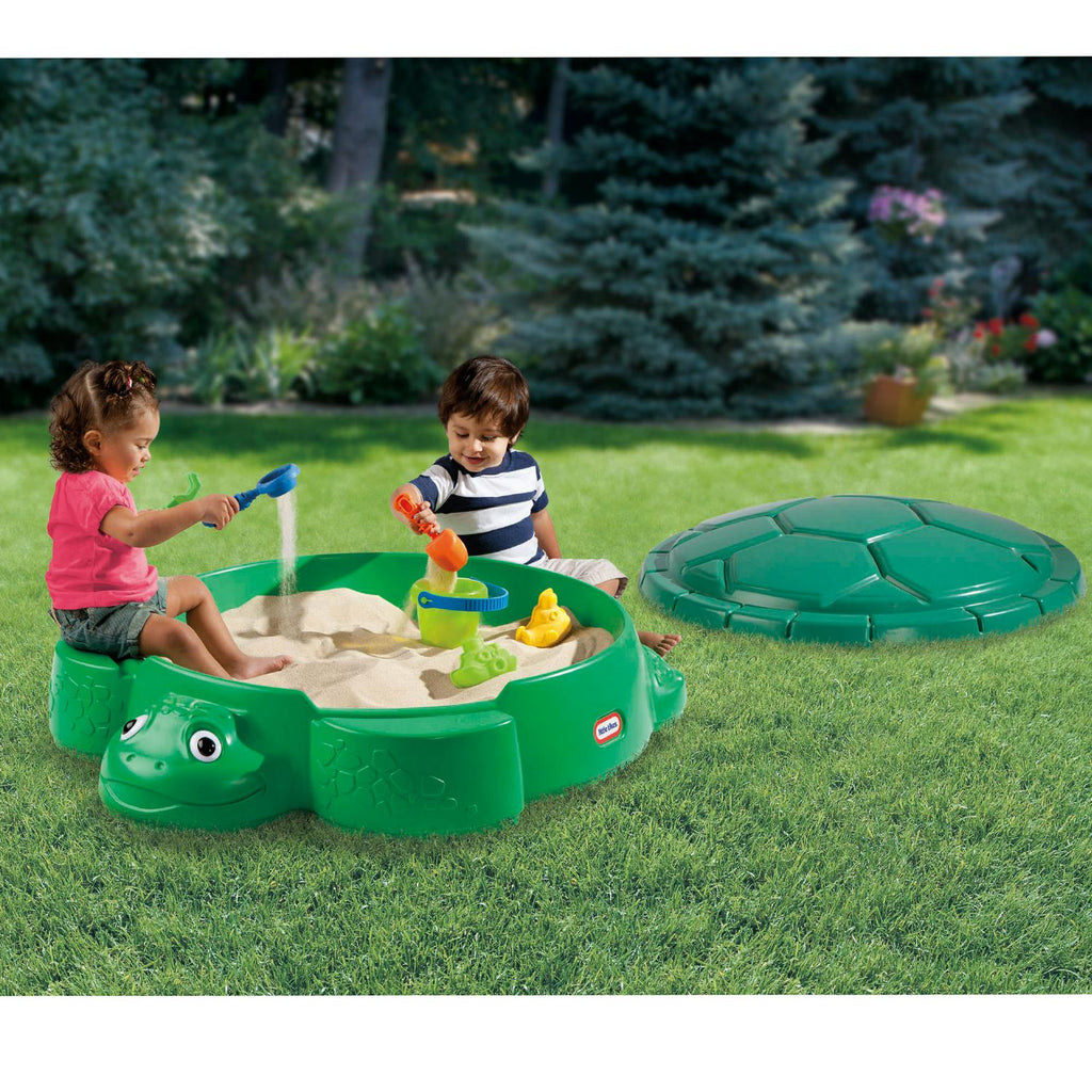 Little Tikes Turtle Sandbox With Cover And Seats - 632884M