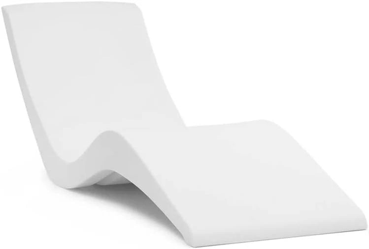 Aqua Chairs In-Pool Chaise Lounger, Classic White, 2-Pack, 66in D x 22in W x 24in H - Up To 9in Water Depth